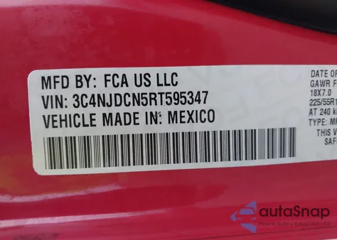 2024 Jeep Compass Limited 4X4 from USA, damaged, VIN 3C4NJDCN5RT595347